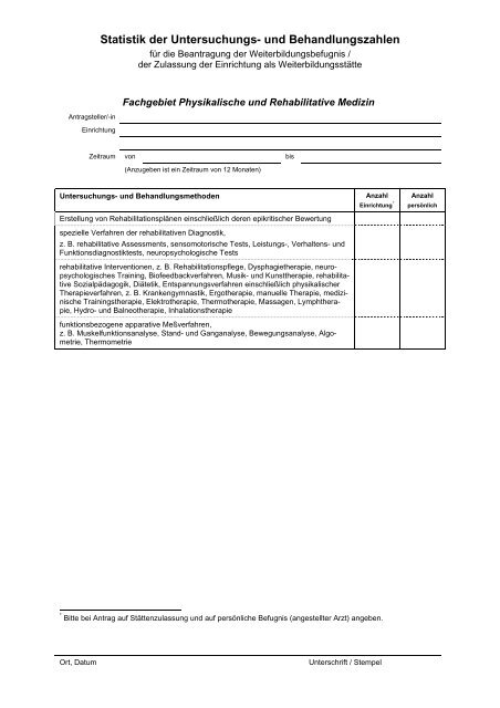 Statistik der Untersuchungs- und Behandlungsverfahren