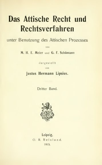 Das attische Recht und Rechtsverfahren - Koeblergerhard.de