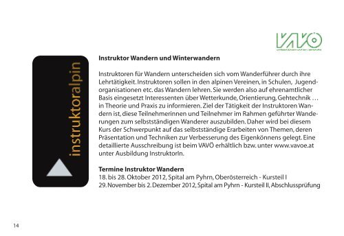 vavö folder 12:Layout 2.qxd - Verband alpiner Vereine Österreichs