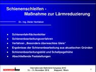 Schienenschleifen – Maßnahme zur Lärmreduzierung - IBK 2010 ...