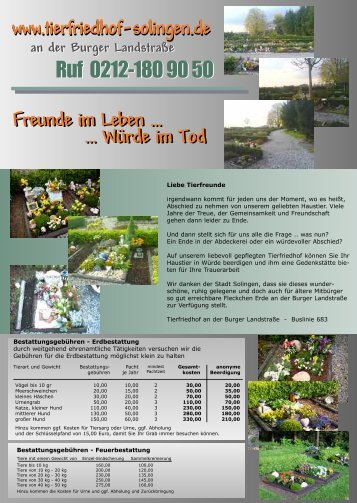 Download Flyer - Tierfriedhof Solingen