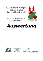 Deutsche Meisterschft im Miniaturgolf 2009 in Magdeburg