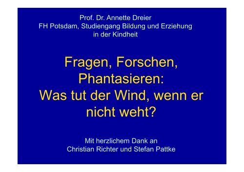 Vortrag Frau Prof. Dreier