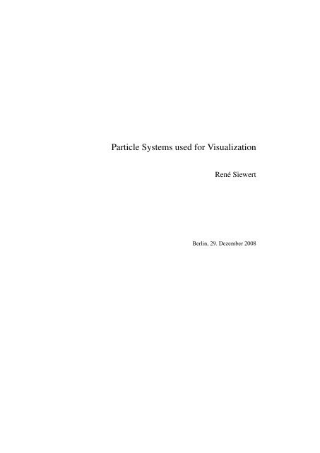 Particle Systems used for Visualization - ZIB