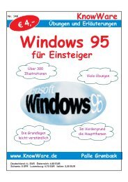 Windows 95 für Einsteiger - KnowWare