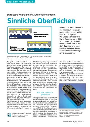 Sinnliche Oberflächen - BASF Plastics Portal