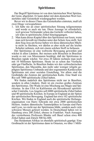 Spiritismus - und Schriftenmission Dr. Kurt E. Koch eV