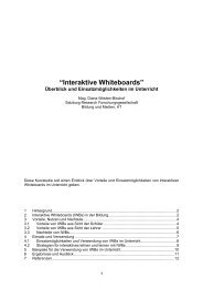 “Interaktive Whiteboards” - Virtuelle Schule