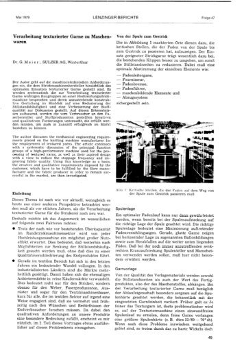 Verarbeitung texturierter Garne zu Maschenwaren - Lenzing