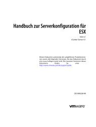 Handbuch zur Serverkonfiguration für ESX - VMware