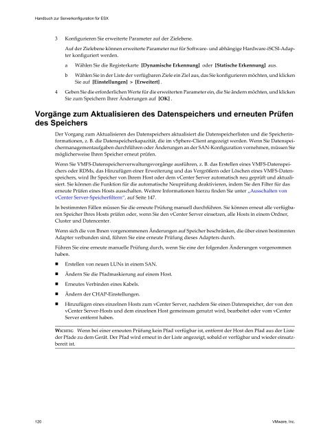 Handbuch zur Serverkonfiguration für ESX - VMware