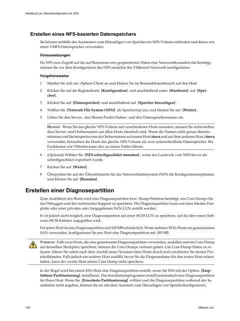 Handbuch zur Serverkonfiguration für ESX - VMware