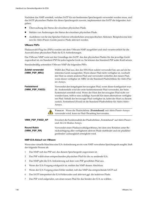 Handbuch zur Serverkonfiguration für ESX - VMware