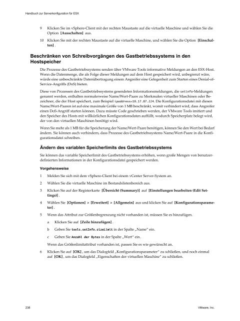 Handbuch zur Serverkonfiguration für ESX - VMware