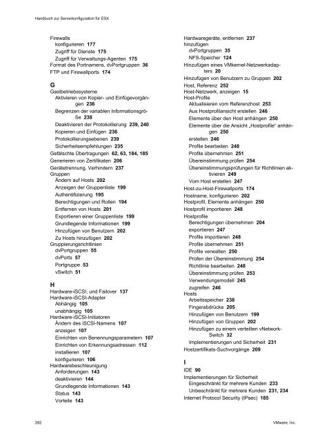 Handbuch zur Serverkonfiguration für ESX - VMware