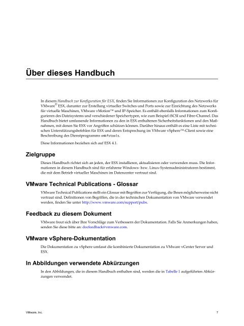 Handbuch zur Serverkonfiguration für ESX - VMware