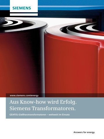 GEAFOL-Gießharztransformatoren - Siemens Energy