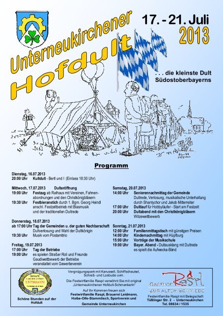 17. - 21. Juli - Gemeinde Unterneukirchen