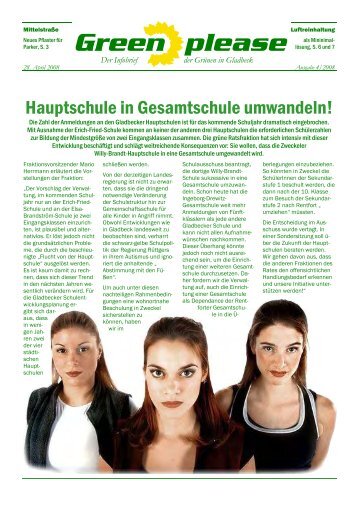 Greenplease 04/2008: Aktionsfoto auf S. 5 (pdf ... - Grüne Gladbeck