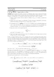 Corrige TD5. Cha nes de Markov (IV). - Ceremade - Université Paris ...