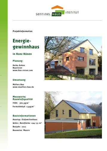 Steckbrief - Sentinel Haus Institut