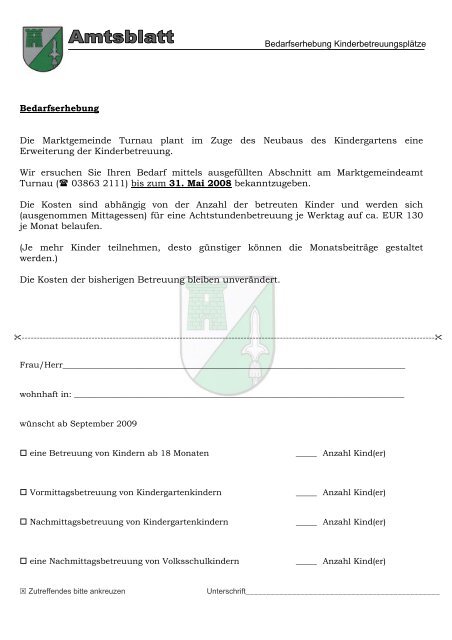 AMTSBLATT - Turnau