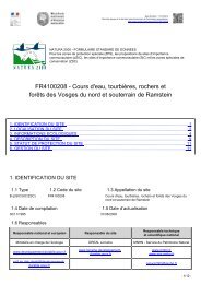 Formulaire Standard de Données du site Natura 2000 - INPN