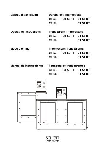 Gebrauchsanleitung Durchsicht-Thermostate CT 53 CT 53 TT CT 53 ...