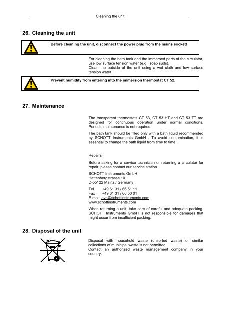 Gebrauchsanleitung Durchsicht-Thermostate CT 53 CT 53 TT CT 53 ...