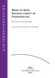 Wege zu mehr Nachhaltigkeit im Finanzsektor - Nachhaltig Investieren