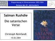 Salman Rushdie Die satanischen Verse - Literaturwissenschaft-online