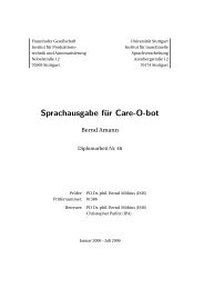 Sprachausgabe für Care-O-bot - Institut für Maschinelle ...