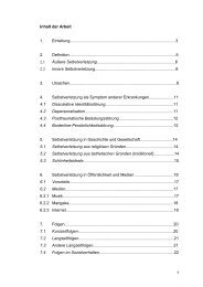 Seminarfacharbeit Selbstverletzendes Verhalten