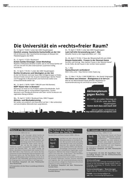 Fukushima Langemarck Rechte Uni ? - TantePaul - für Alle