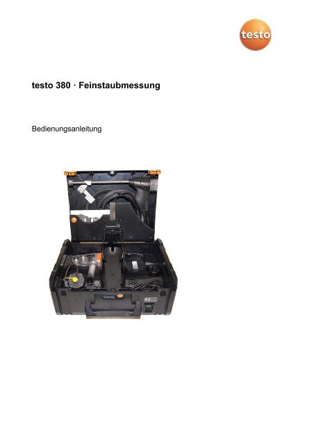 Bedienungsanleitung testo 380