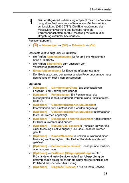 Bedienungsanleitung testo 380