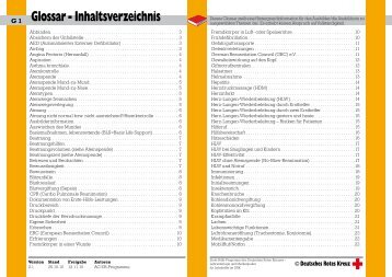 Glossar - Inhaltsverzeichnis - DRK-Service GmbH