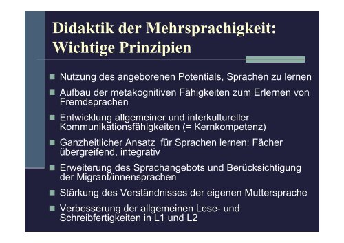 Mehrsprachigkeit und Migration