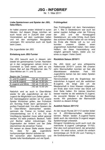 JSG - INFOBRIEF - TV02 Siedelsbrunn