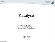 Katalyse - Universität Paderborn