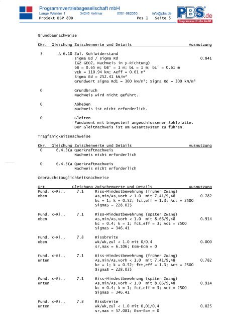 80B Zentrisches/Exzentrisches Streifenfundament