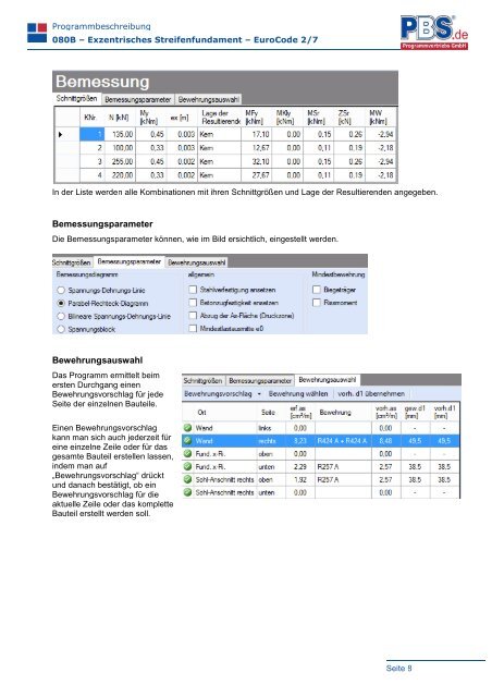 80B Zentrisches/Exzentrisches Streifenfundament