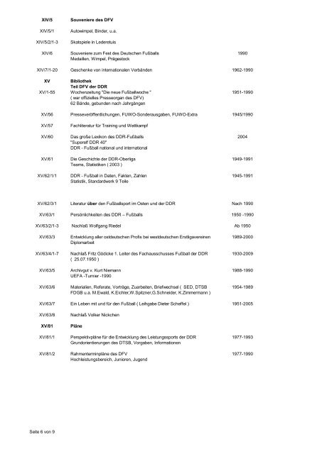 Download Archiv-Übersicht (Stand 15.01.2013) - NOFV