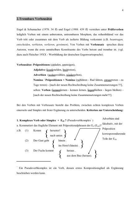 Verbalkomplex im Mannheimer Valenzmodell.pdf - Pedagoška ...