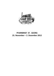 PFARRBRIEF ST. GEORG 25. November – 2 ... - Pfarrei St. Georg