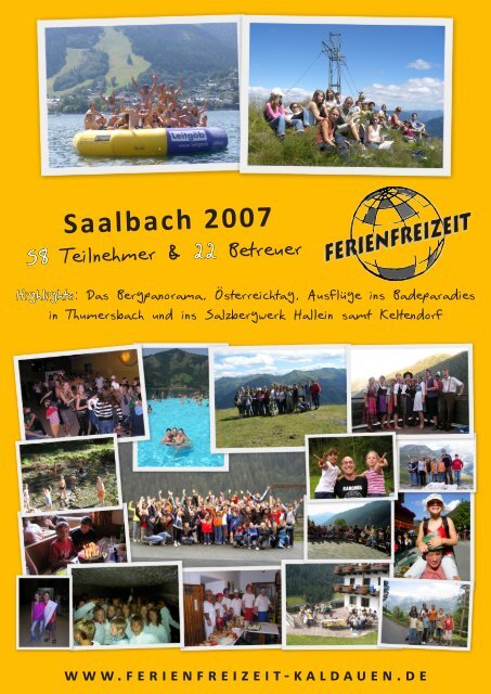 Chronik 25 Jahre Ferienfreizeit Kaldauen 1987 – 2012