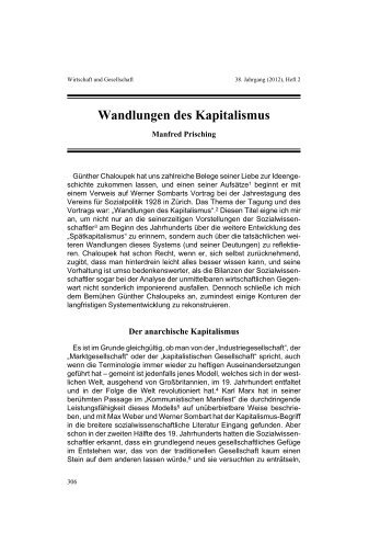 Wandlungen des Kapitalismus