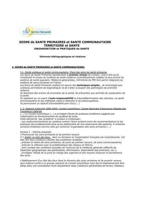 Soins De Sante Primaires Et Sante Communautaire Soins De Sante Primaires Et Sante Communautaire