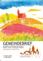 GeMeindebrief - Kirchengemeinde Büchen-Pötrau