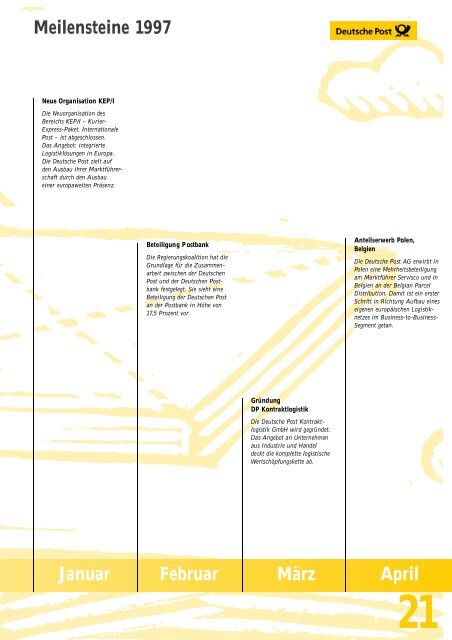 Geschäftsbericht 1997 - Deutsche Post DHL